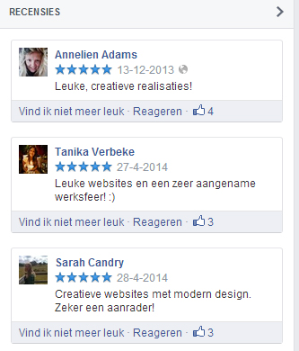 Recensies Facebook